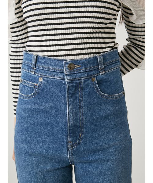 Sustainableストレッチフレアデニムパンツ(505858466)｜阪急