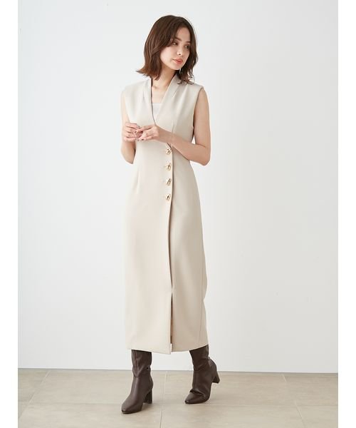 金ボタンジレワンピース(506587247)｜阪急百貨店公式通販サイト｜阪急  