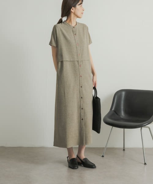 URBAN RESEARCH DOORS(アーバンリサーチドアーズ)/『UR TECH DRYLUXE』レイヤードライクシャツワンピース/img21