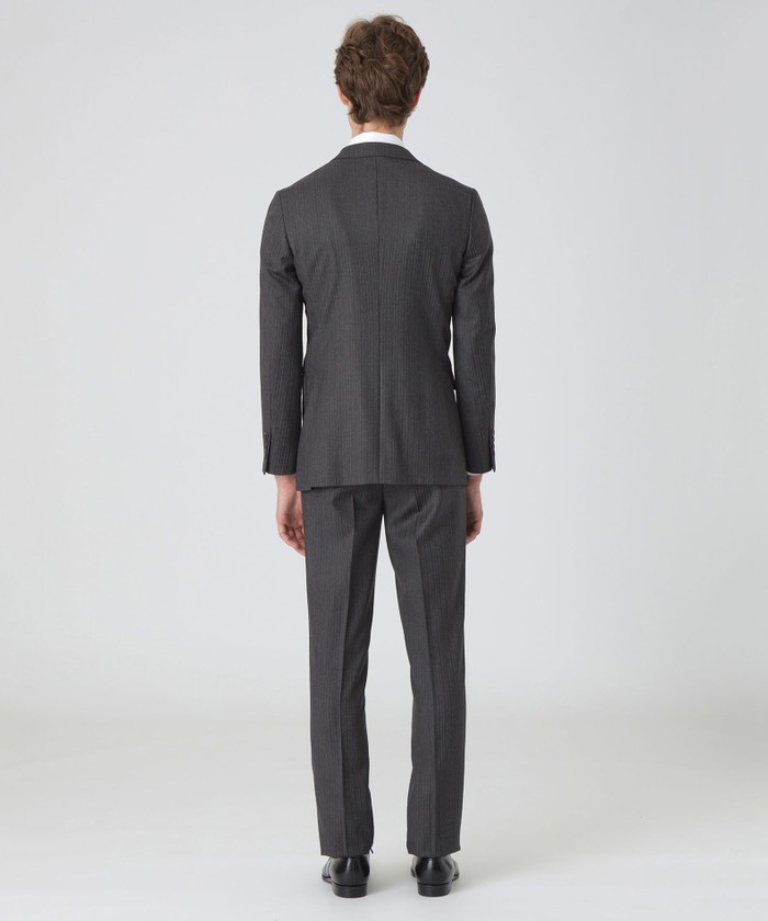 カラーストライプグレーヘリンボーンスーツ(506458769)｜HANKYU MEN'S