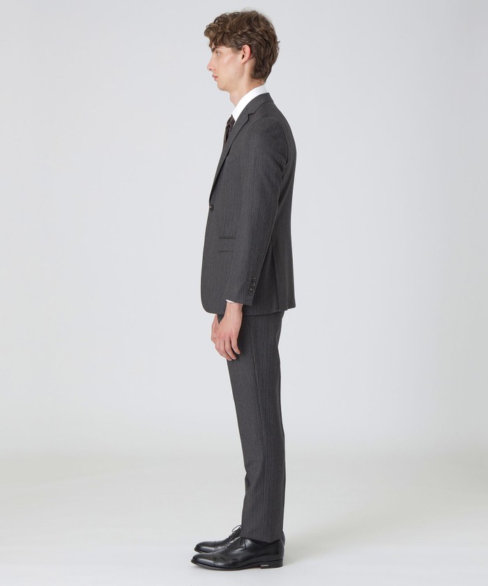 カラーストライプグレーヘリンボーンスーツ(506458770)｜HANKYU MEN'S