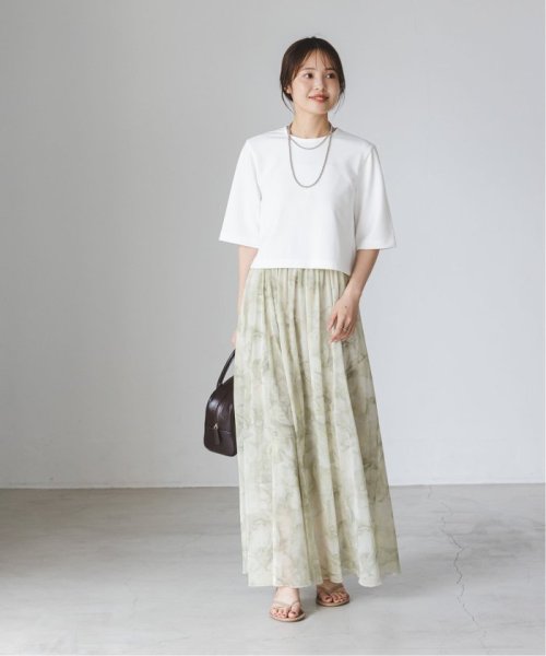 マーブルプリントチュールロングスカート(506632748) | ノーブル(NOBLE  