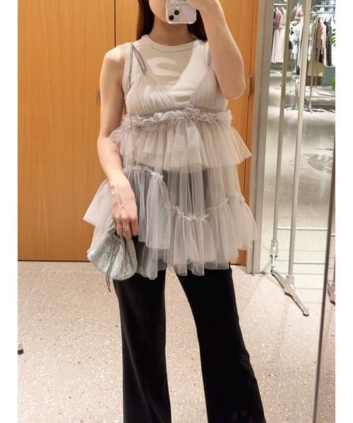 チュールキャミレイヤードトップス(506632799)｜阪急百貨店公式通販 