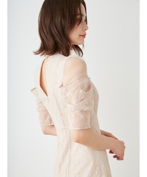 完売品　snidel デザインスリーブレースドレス SWFO244077 Amazon.co.jp: [スナイデル] デザインスリーブレースドレス