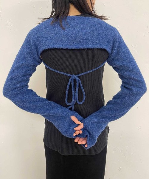 PAL OUTLET(パル　アウトレット)/【Pasterip】Loop yarn arm cover bolero/img15