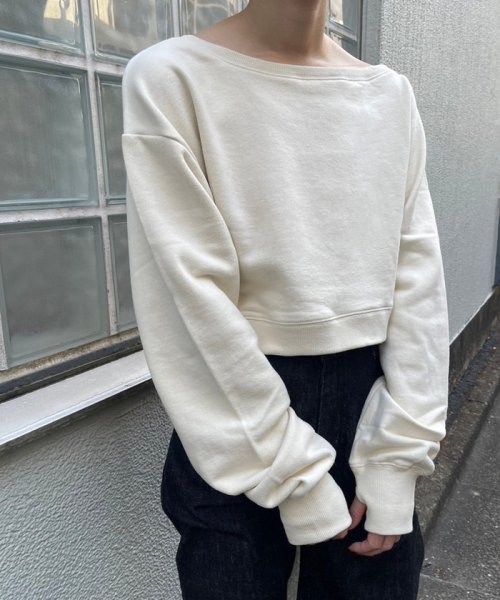 PAL OUTLET(パル　アウトレット)/【Pasterip】Suede touch one shoulder sweat/img01