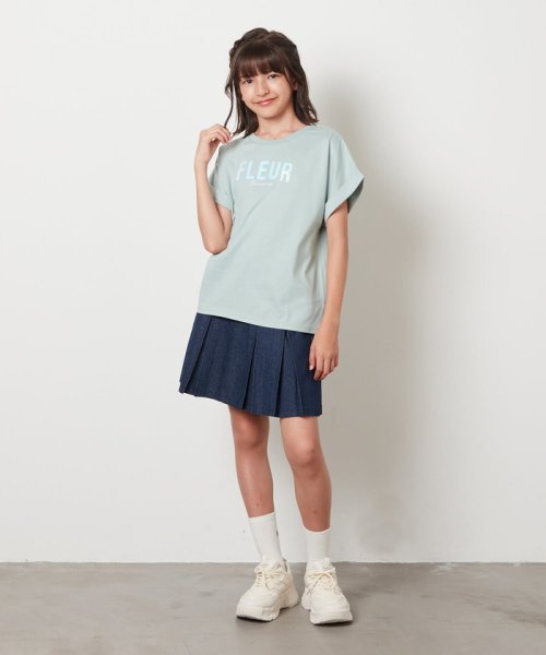 a.v.v(KID'S)(アー・ヴェ・ヴェキッズ)/[140－150]オーロラスパンコールロゴTシャツ/img06