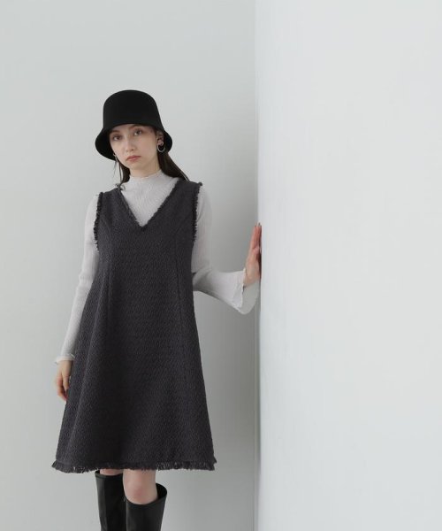 NATURAL BEAUTY BASIC(ナチュラルビューティーベーシック)/ツイードミニワンピース　24AW/img14