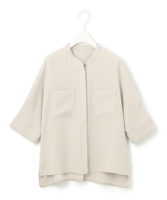 洗える】ライトダブルクロス クロップドシャツ(506696095)｜阪急百貨店