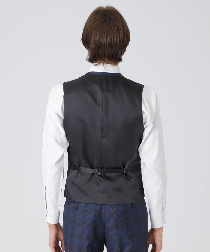 新品未使用 MINOVA 3ピース スーツ A6 日本製 563 MINOVAオーシャンブルーチェックスリーピーススーツ(506648507