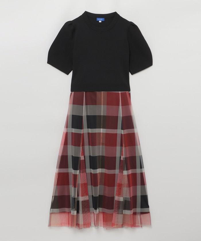 美人百花コラボ】クレストブリッジチェックチュールニットセットアップ