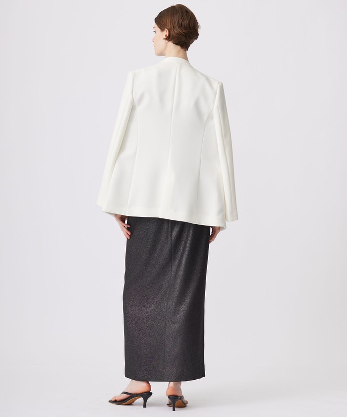 洗える】トリプルクロスツイル ノーカラージャケット(506741200)｜阪急