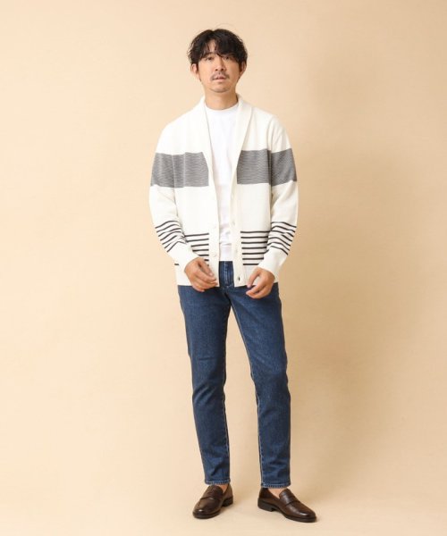 NOLLEY’S goodman(ノーリーズグッドマン)/配色ショールカラーカーディガン 24AW/img01