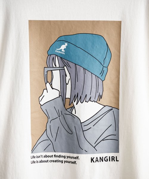 Rocky Monroe(ロッキーモンロー)/KANGOL カンゴール Tシャツ 長袖 バックプリント メンズ レディース カンガール カットソー イラスト オーバーサイズ ビッグシルエット リラックス ゆ/img02