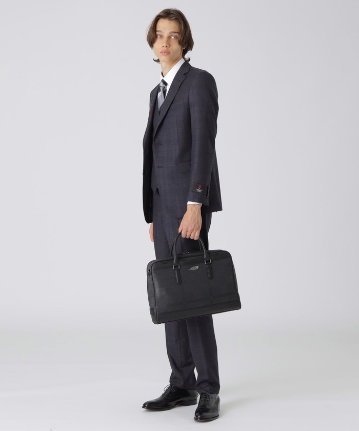 新品未使用◇クレストブリッジ◇シャドークレストブリッジチェックブリーフバッグ ナイロンコンビカルゼシャドークレストブリッジチェックビジネス