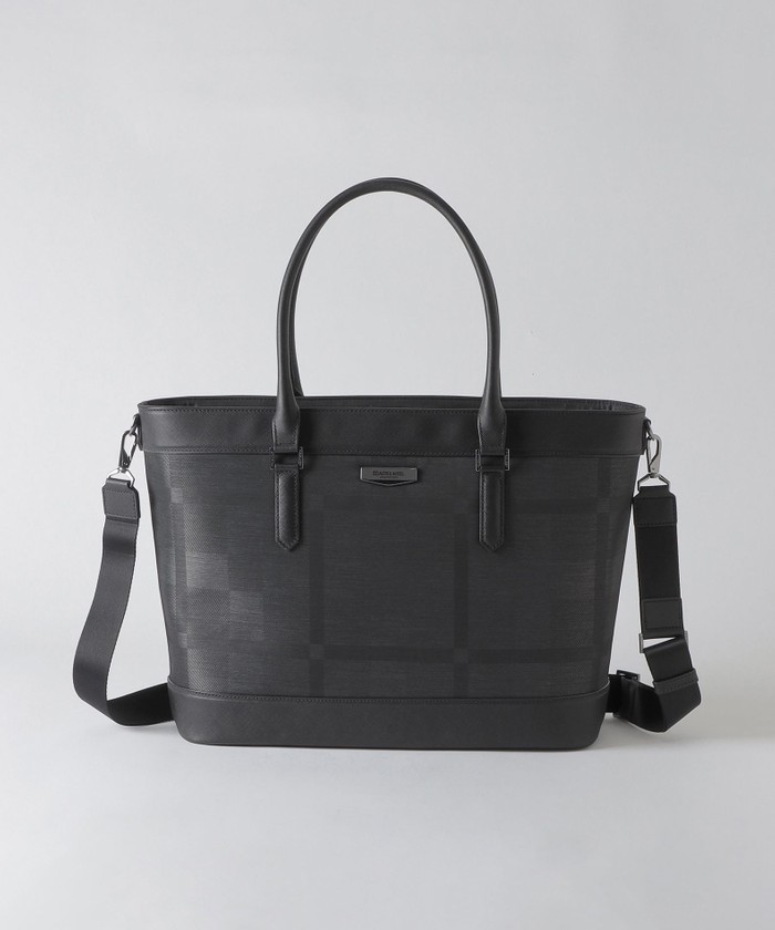 501 新品 ブラックレーベル クレストブリッジ シャドーチェックトート バック ナイロンコンビカルゼシャドークレストブリッジチェックビジネストート