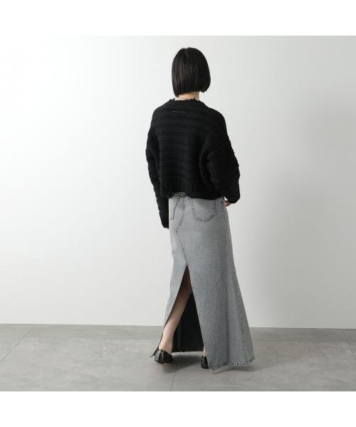 セール】MM6 デニムスカート S52MI0014 S30844 ロング丈 (506789344  