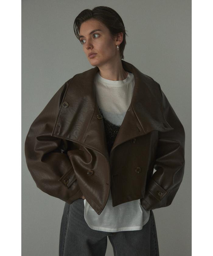 BLACK BY MOUSSY fake leather jacket fake leather jacket