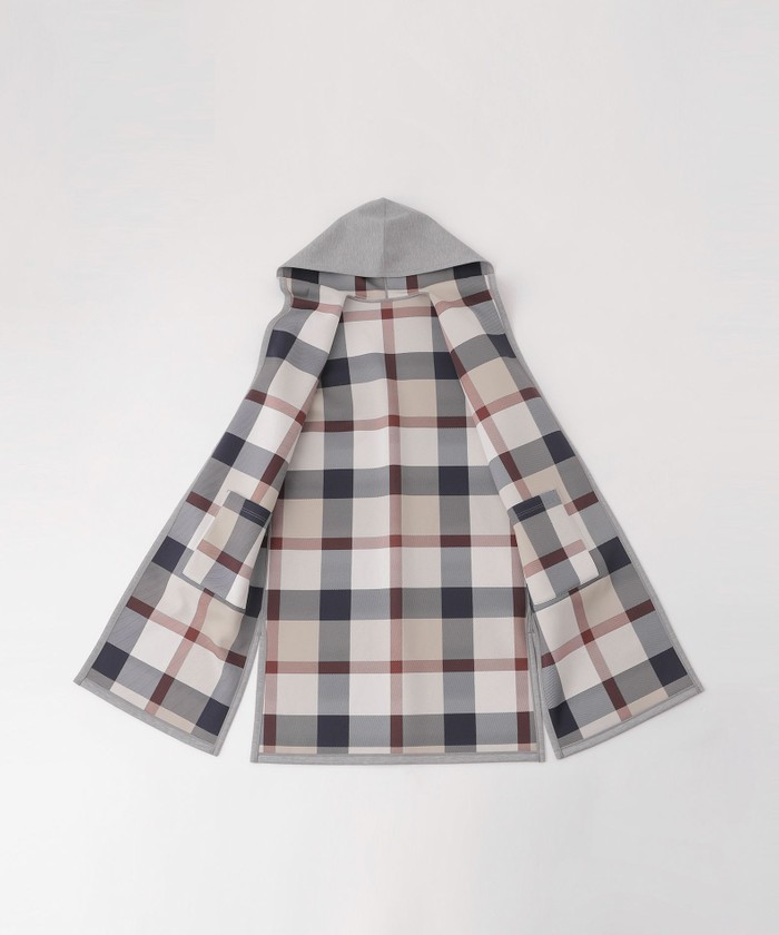 クレストブリッジチェックリバーシブルダンボールコーディガン