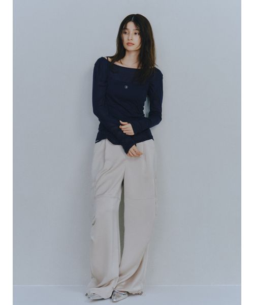 上品なファッション pierre cardin】2ピースレイヤードカットプルオーバー(506834529 トップス
