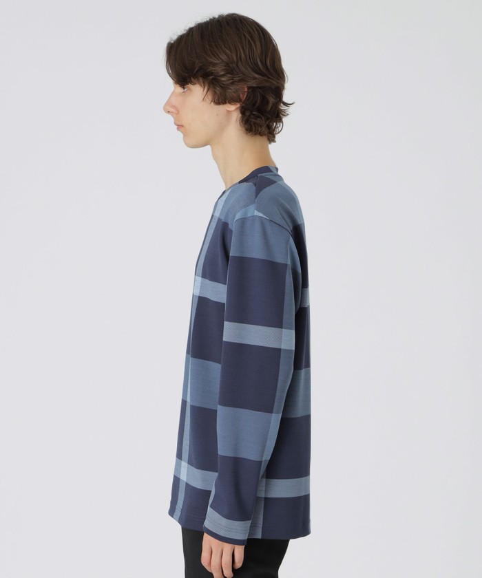 デニムライククレストブリッジチェックカットソー(506648512)｜HANKYU