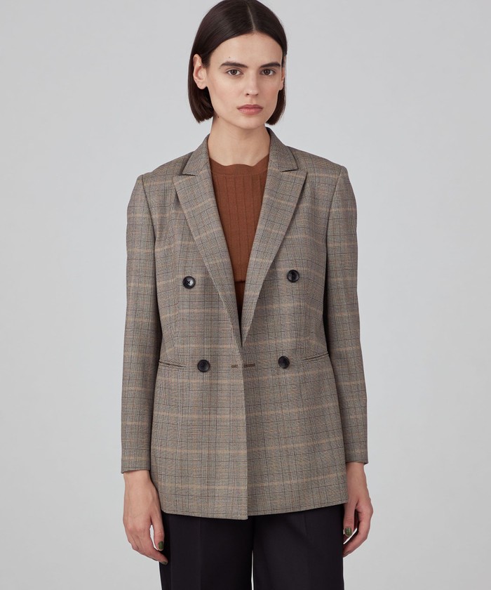 ラウンジリザードMELANGEMELTONメランジメルトンダブルチェスターコート