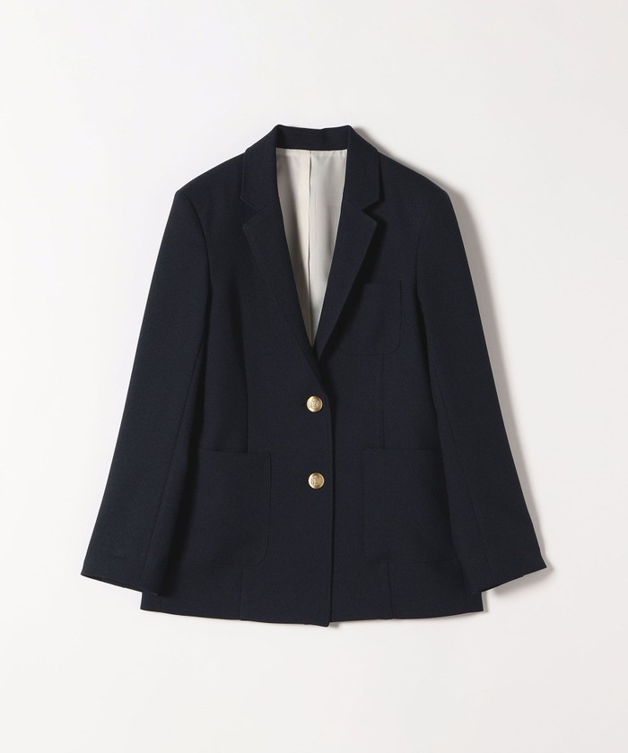 予約》SHIPS any:〈手洗い可能〉ウールライク シングル テーラード ジャケット ［NAVY BLUE］(506839367) | シップス  エニィ ウィメン(SHIPS any WOMEN) - MAGASEEK