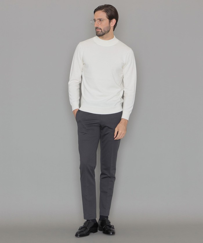 WEB・一部店舗限定】ハイゲージ天竺モックネックニット(506674635