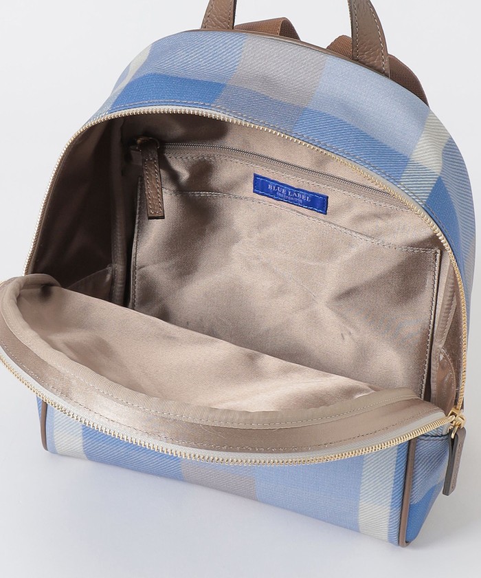 BLUE LABEL クレストブリッジブリッジチェックPVCバッグパック クレストブリッジチェックPVCバックパック（バッグ）｜BLUE