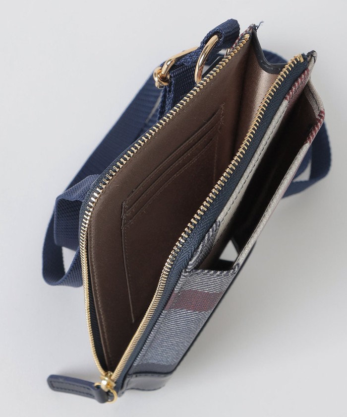 クレストブリッジチェックPVCスマホポシェット(506838943)｜阪急百貨店