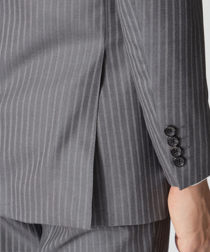 EASTGATE MODEL」 ライトグレーストライプ柄スーツ(506841700)｜HANKYU