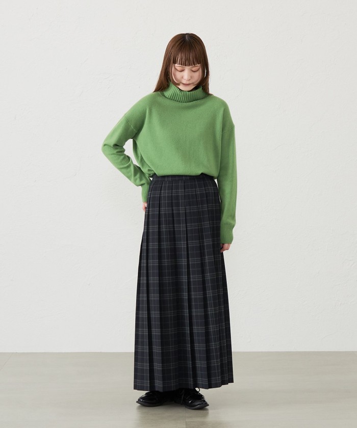GREY LABEL プリーツチェックスカート(506549400)｜阪急百貨店