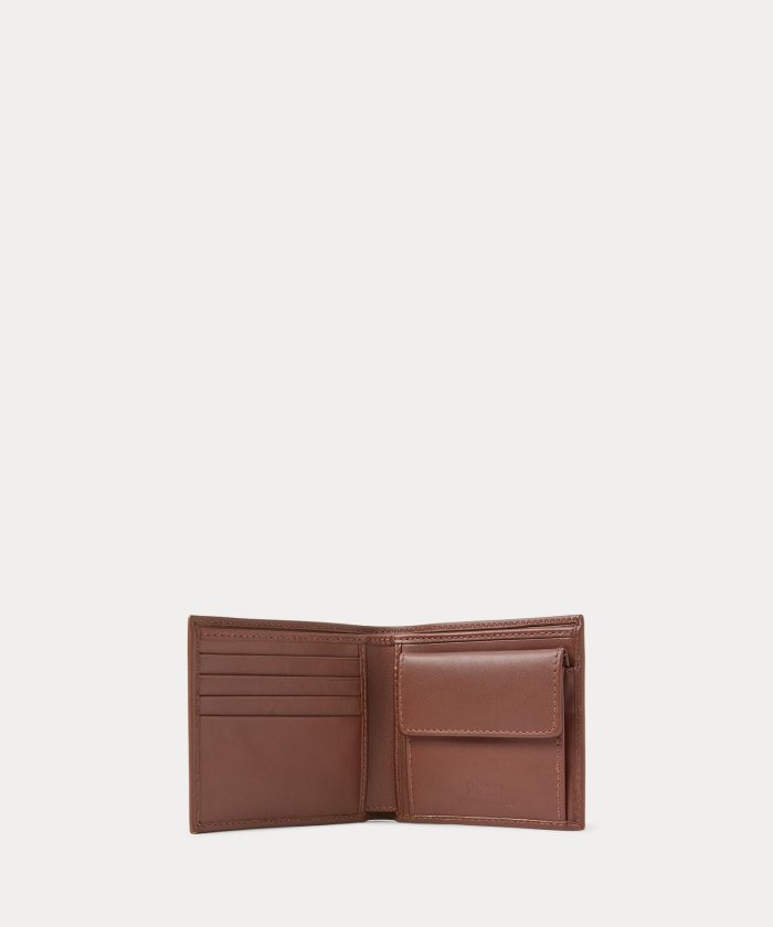 Polo ベア レザー ビルフォールド コイン ウォレット(506855382 