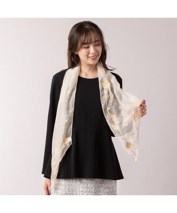フラワー刺繍ストール(506860502)｜阪急百貨店公式通販サイト