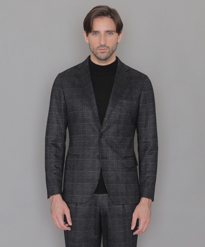 FLEX JERSEY】グレンチェックセットアップジャケット(506409591