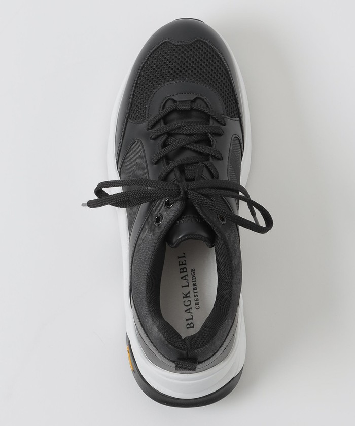 ブラックレーベル クレストブリッジ シャドーチェック スニーカー BLACK.lab】カルゼシャドークレストブリッジチェックコンビビブラム