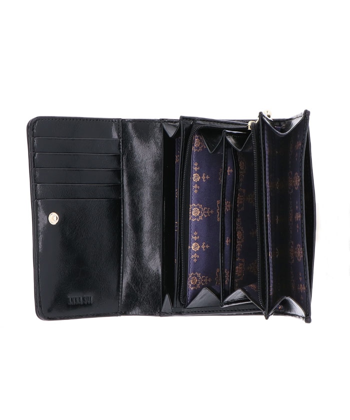 【ANNA SUI】即対応 ポワロ 内Lファスナー二つ折り財布 ポワロ 内Lファスナー二つ折り財布 / ANNA SUI | ファッション