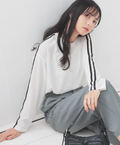 COLZA(コルザ)/袖ラインゆるトップス トップス カットソー 長袖 Tシャツ ロンＴ 長袖Tシャツ /img04