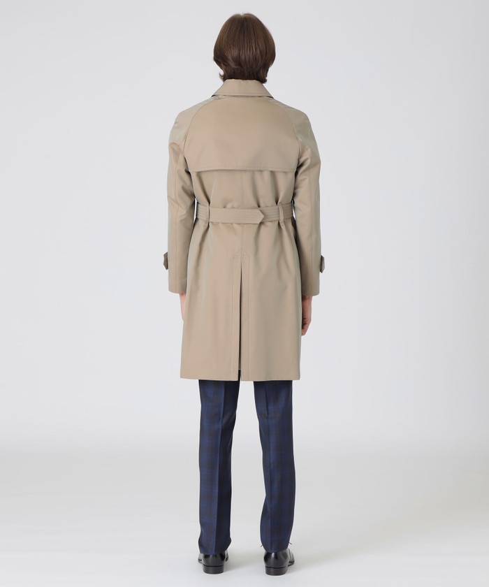 【美品】 アンドエルシー　フラワープリント　ギャバジン　トレンチコート　花柄 撥水】ギャバベンタイル トレンチコート / J.PRESS LADIES S