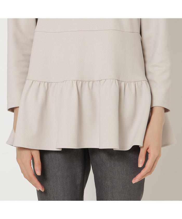 ローズティアラ RoseTiara 襟付きフリル切替ブラウス(506865248)｜阪急