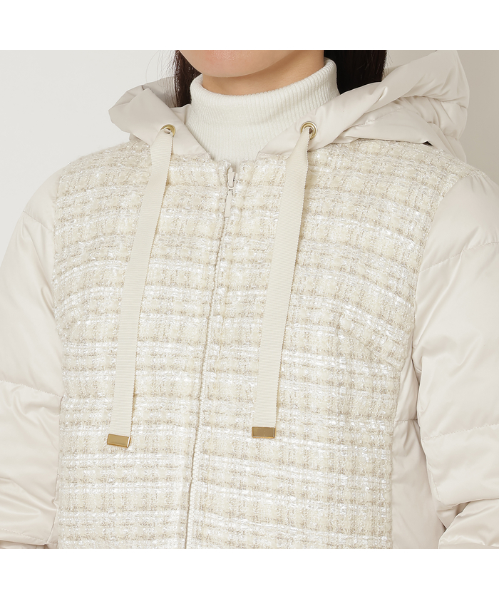 ローズティアラ RoseTiara バンビーナツイード切替ダウンコート