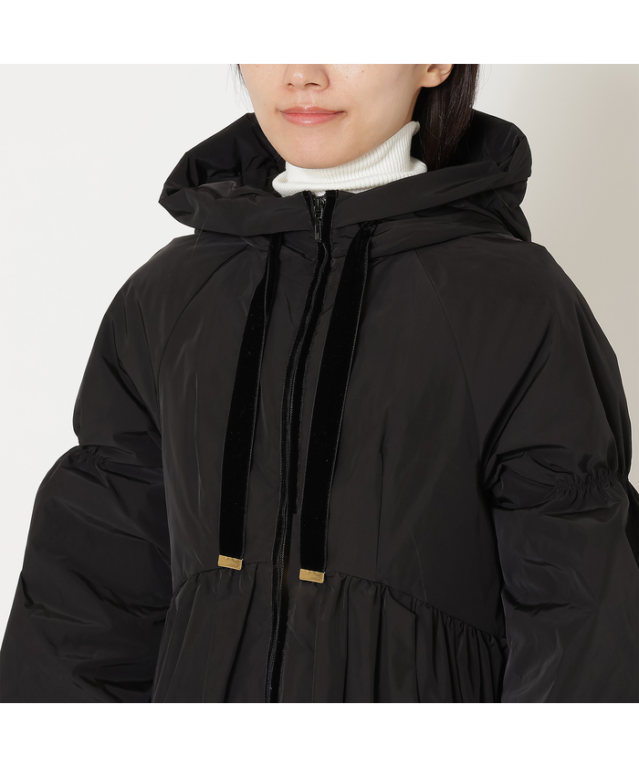 RoseTiara ペプラムダウンコート　ブラック　42 セール】ペプラムダウンコート（テーラードジャケット）｜Rose Tiara