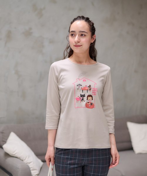 CARA　O　CRUZ(キャラ・オ・クルス)/洗える カフェTシャツ/img10