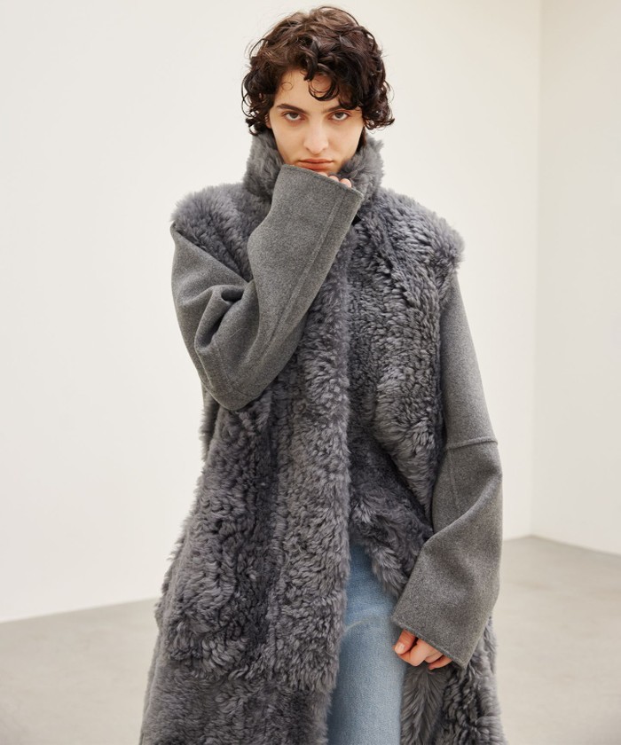 DANDEL / ミドル丈ムートンコート(506872416)｜阪急百貨店公式通販