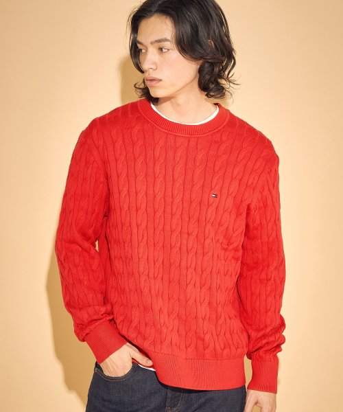 TOMMY HILFIGER(トミーヒルフィガー)/トミー ヒルフィガー TOMMY HILFIGER クラシックケーブルクルーネックセーター/img38