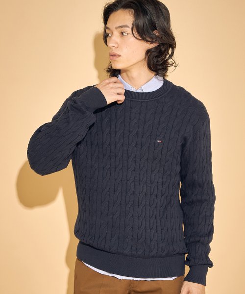 TOMMY HILFIGER(トミーヒルフィガー)/トミー ヒルフィガー TOMMY HILFIGER クラシックケーブルクルーネックセーター/img39