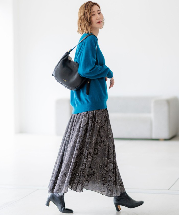 Oggi2月号掲載/洗える】ピュアカシミヤ クルーネック ニット(506875078