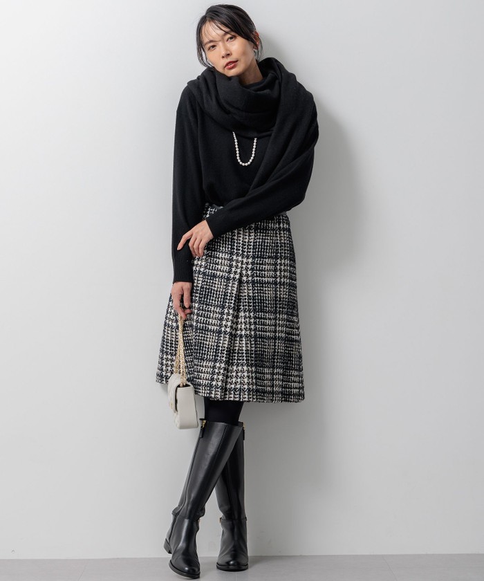 Oggi2月号掲載/洗える】ピュアカシミヤ クルーネック ニット(506875078