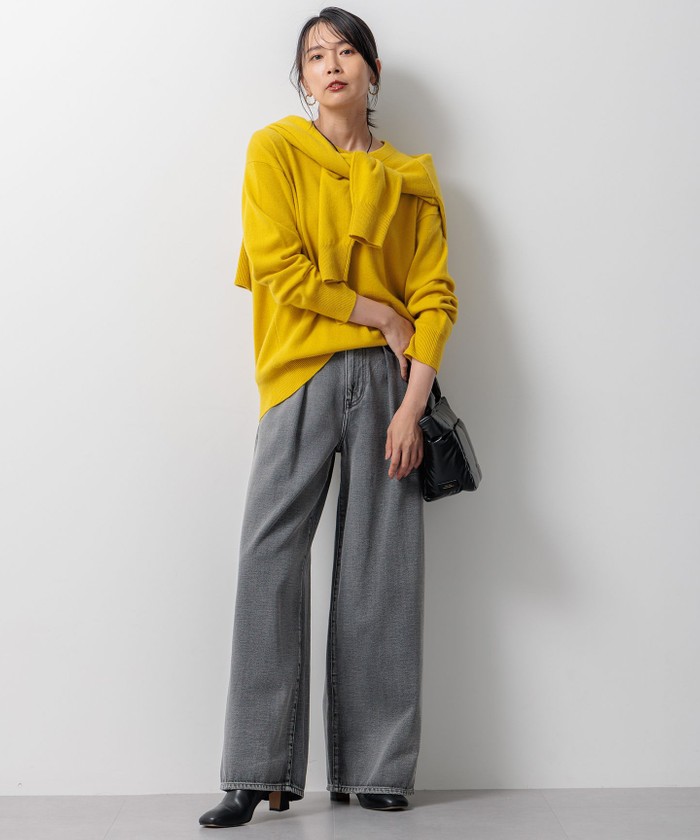 【Oggi2月号掲載/洗える】23区　ピュアカシミヤ クルーネック ニット Oggi2月号掲載/洗える】ピュアカシミヤ クルーネック ニット(506875078