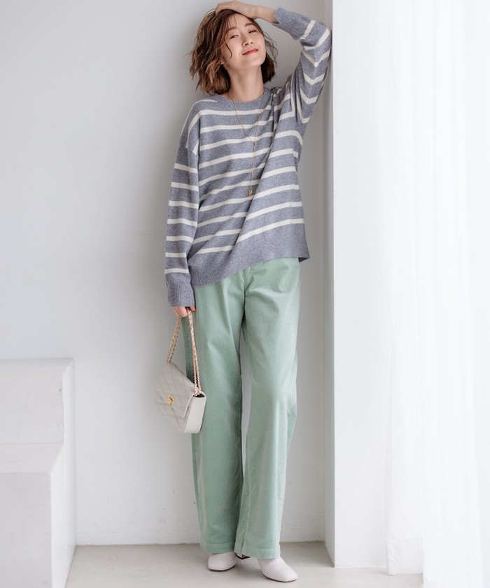 Oggi2月号掲載/洗える】ピュアカシミヤ クルーネック ニット(506875078